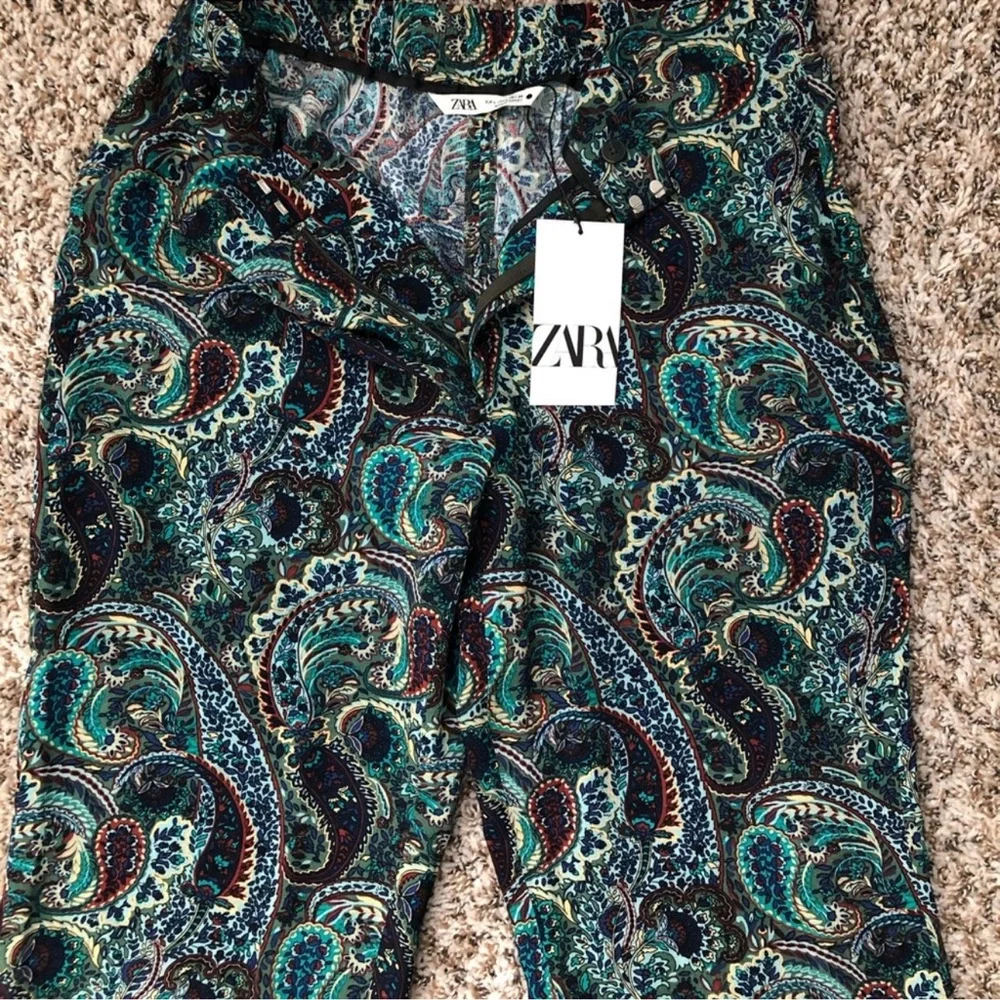 Zara Paisley  Flared Pants - Picture 15 of 17